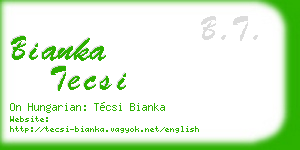 bianka tecsi business card